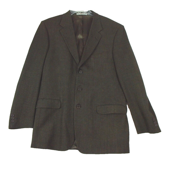 Emanuel Ungaro By Covarra Sz 40R Brown100% Wool Jacket Men Sport Coat 3 Button‎ - Picture 1 of 16